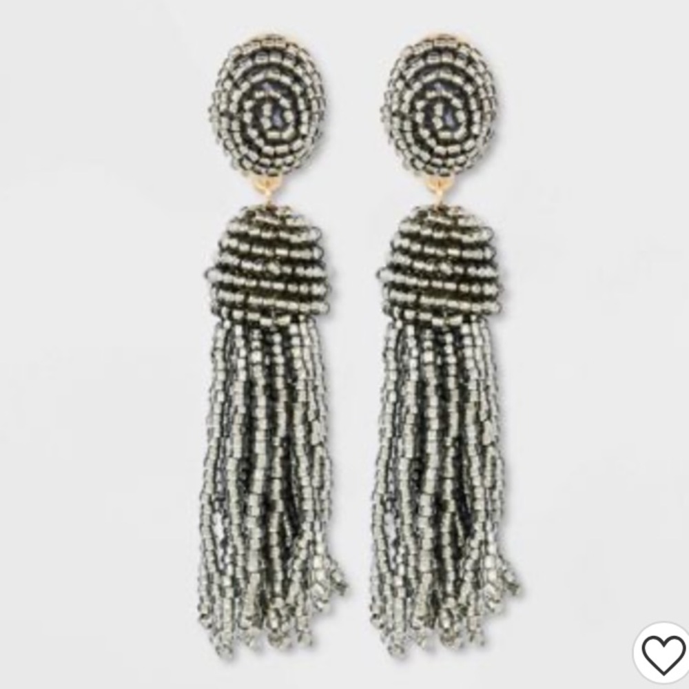 NWOT SUGARFIX by BaubleBar Polished Beaded Tassel Earrings